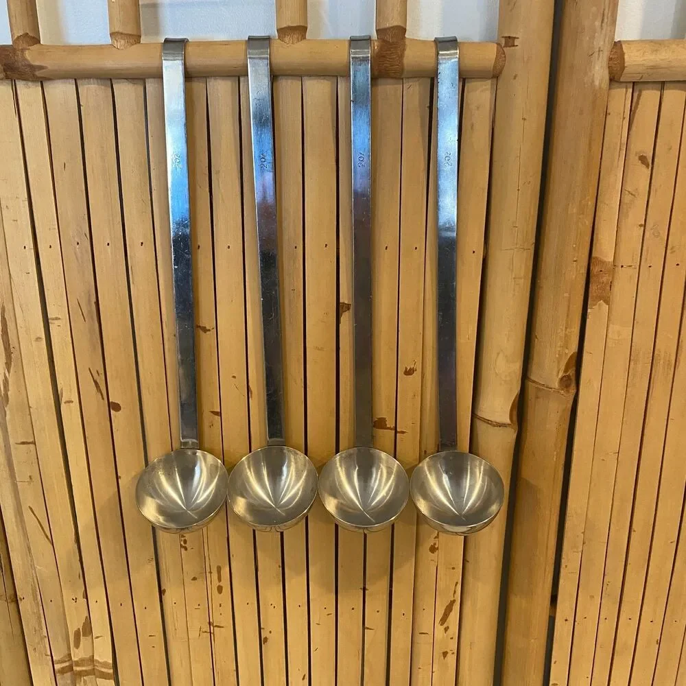 Set of 4 Don Stainless Steel 2 oz Ladles Japan Vintage Kitchen Utensils